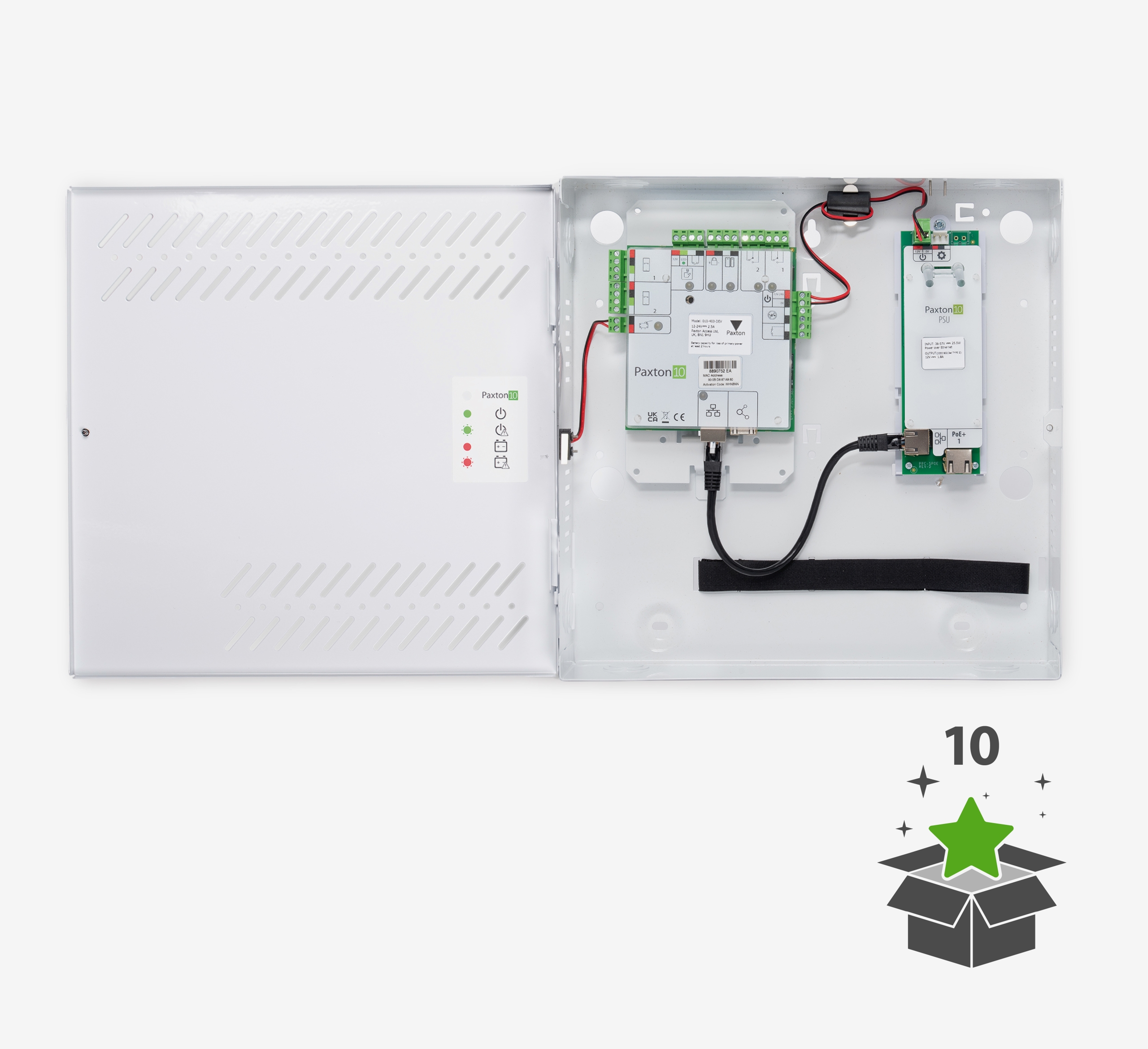 セキュリティ yunn Paxton10 -Single-door controller, US, metal housing, POE | Paxton